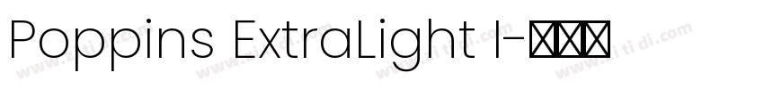 Poppins ExtraLight I字体转换